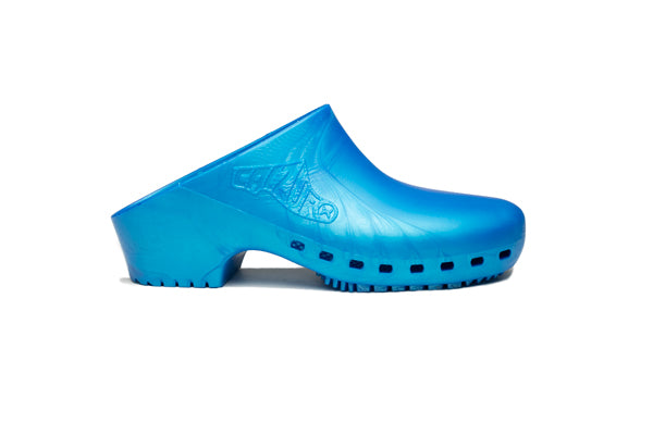 DEMO - Calzuro Classic clogs without Upper Holes - Metal Turquoise