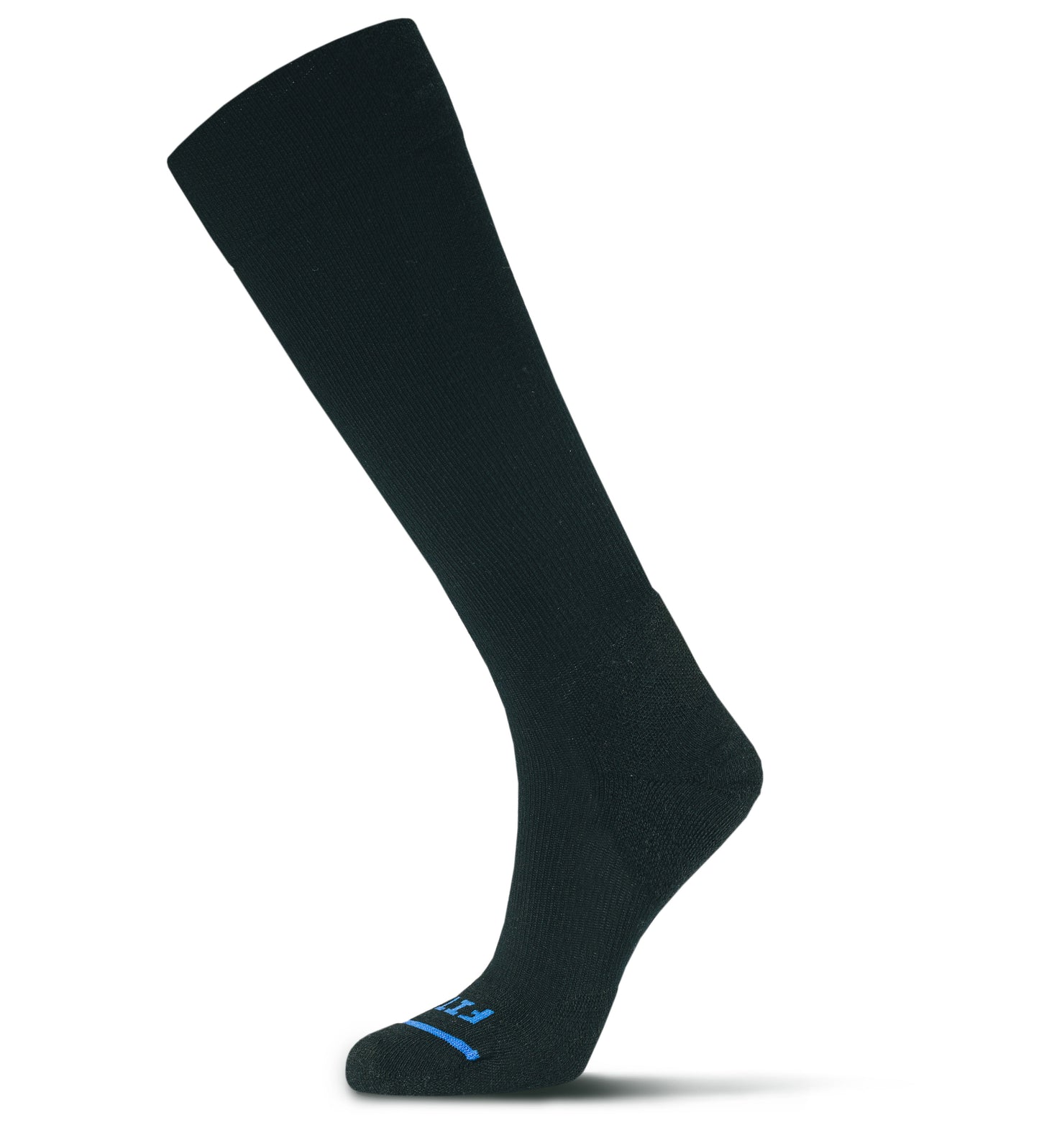 Fits Unisex Black 20-30 mmHg Knee High Compression Socks